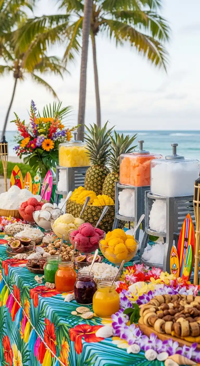 Hawaiian Birthday Party Ideas for Adults: 25 Fun Themes 22 18. Tropical Ice Cream and Shaved Ice Social