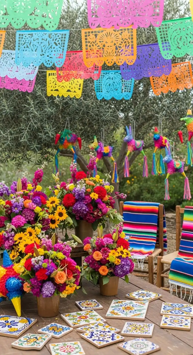 Fiesta Party Decorations: 19 Bright Ideas for a Vibrant Bash 22 18. Vibrant Flower Arrangements