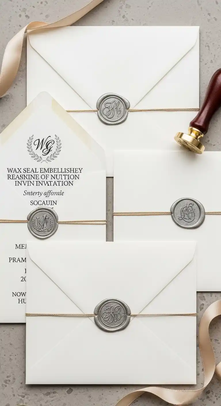 27 Stunning Traditional Wedding Invitations for Any Theme 22 18. Wax Seal Embellished Invitations