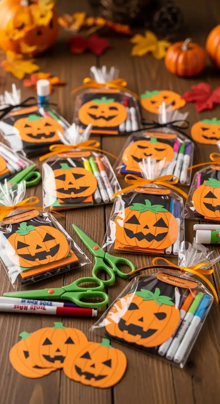 21 Ideas Spooky DIY Halloween Party Favors for Kids 23 19. Jack-o’-Lantern Paper Craft Sets