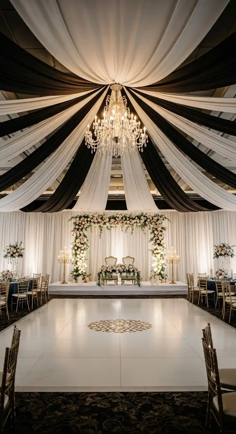 Extravagant Wedding Ideas: 25 Luxe & Stunning Inspirations 23 19. Luxury Fabric Draping and Textural Layering