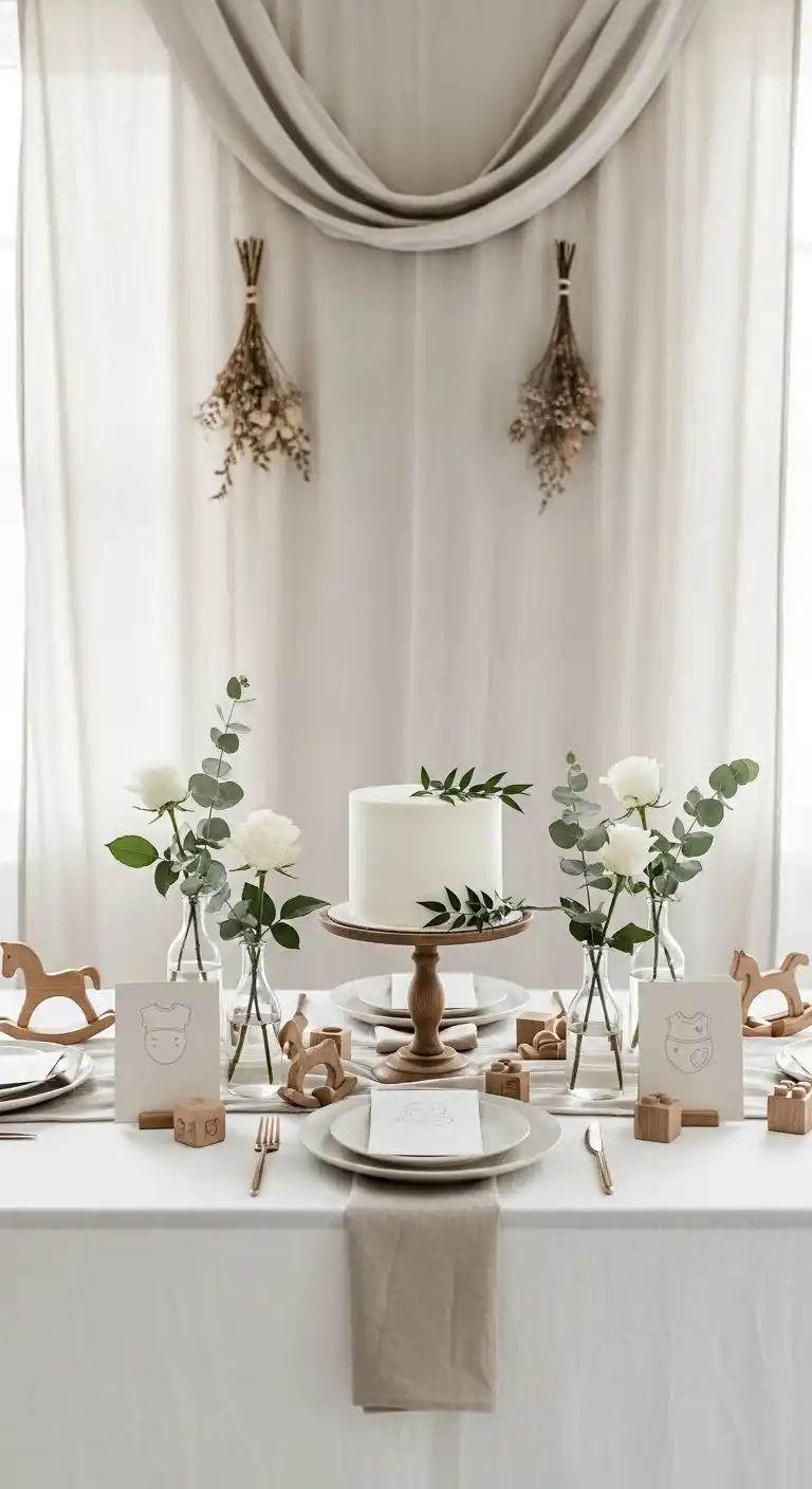 Adorable Baby Shower Theme Ideas You’ll Love 23 19. Minimalist Neutral Aesthetic Theme