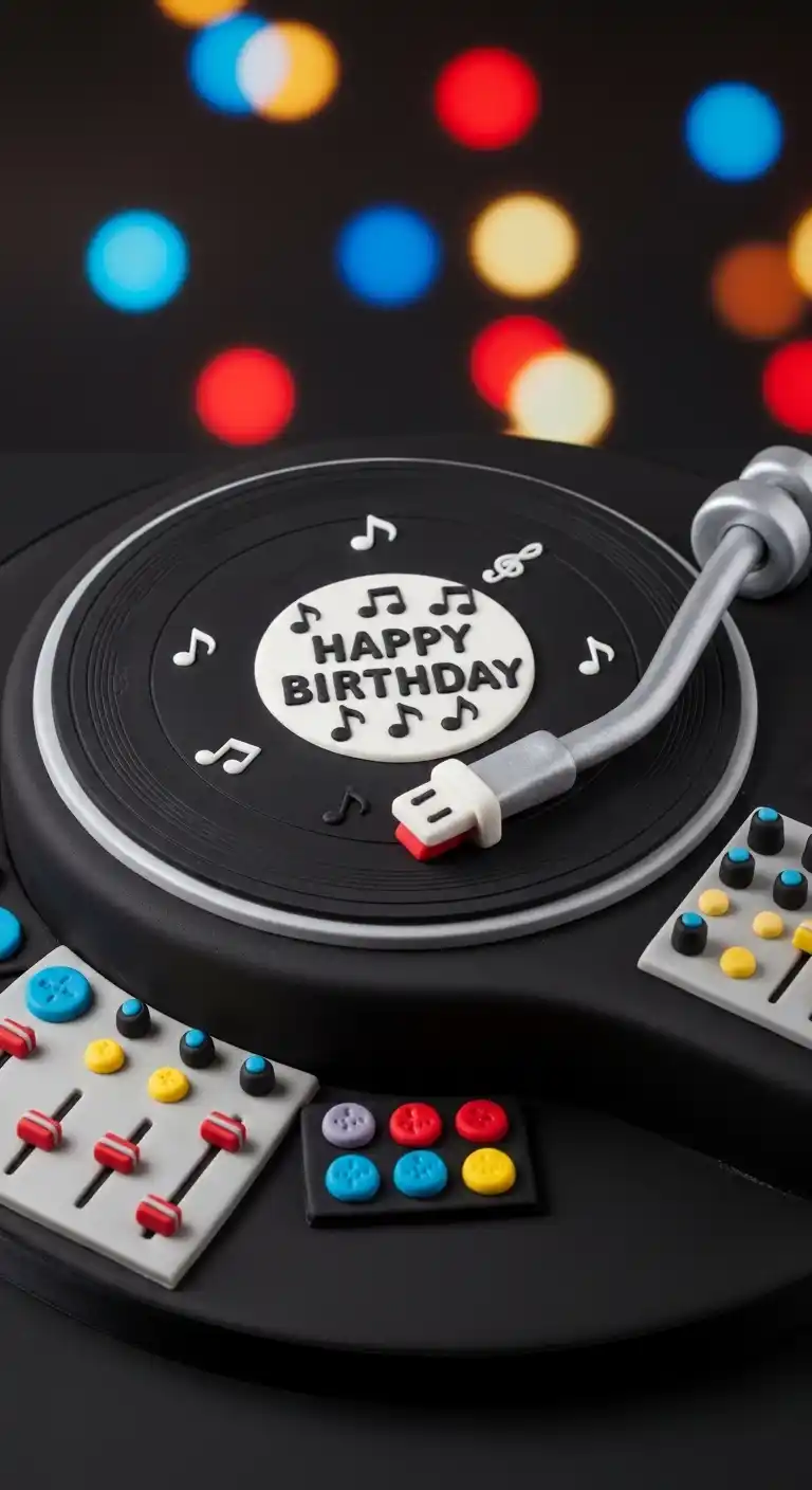 21 Easy & Cool Birthday Cake Ideas for Men 23 19. Music DJ Turntable Cake