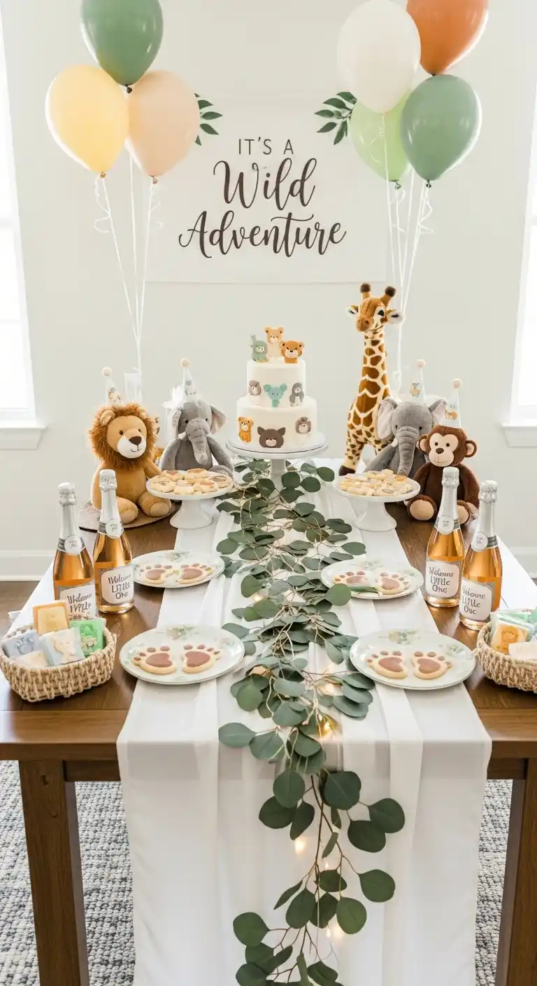 23 Elegant Neutral Baby Shower Ideas for a Perfect Day 6 2. Animal-Themed Baby Shower