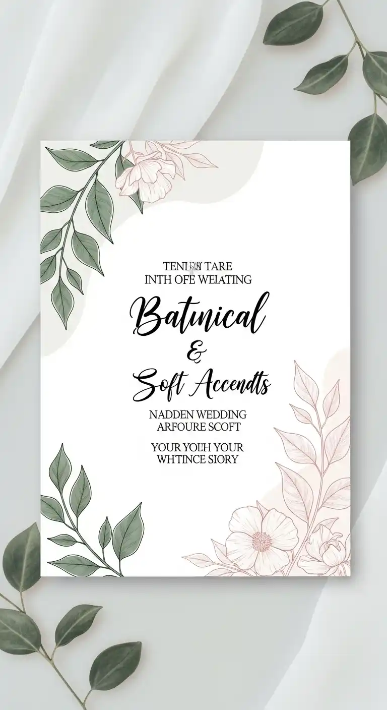 Stylish Wedding Invitations: 21 Chic Designs to Love 6 2. Botanical Illustrations With Soft Accents