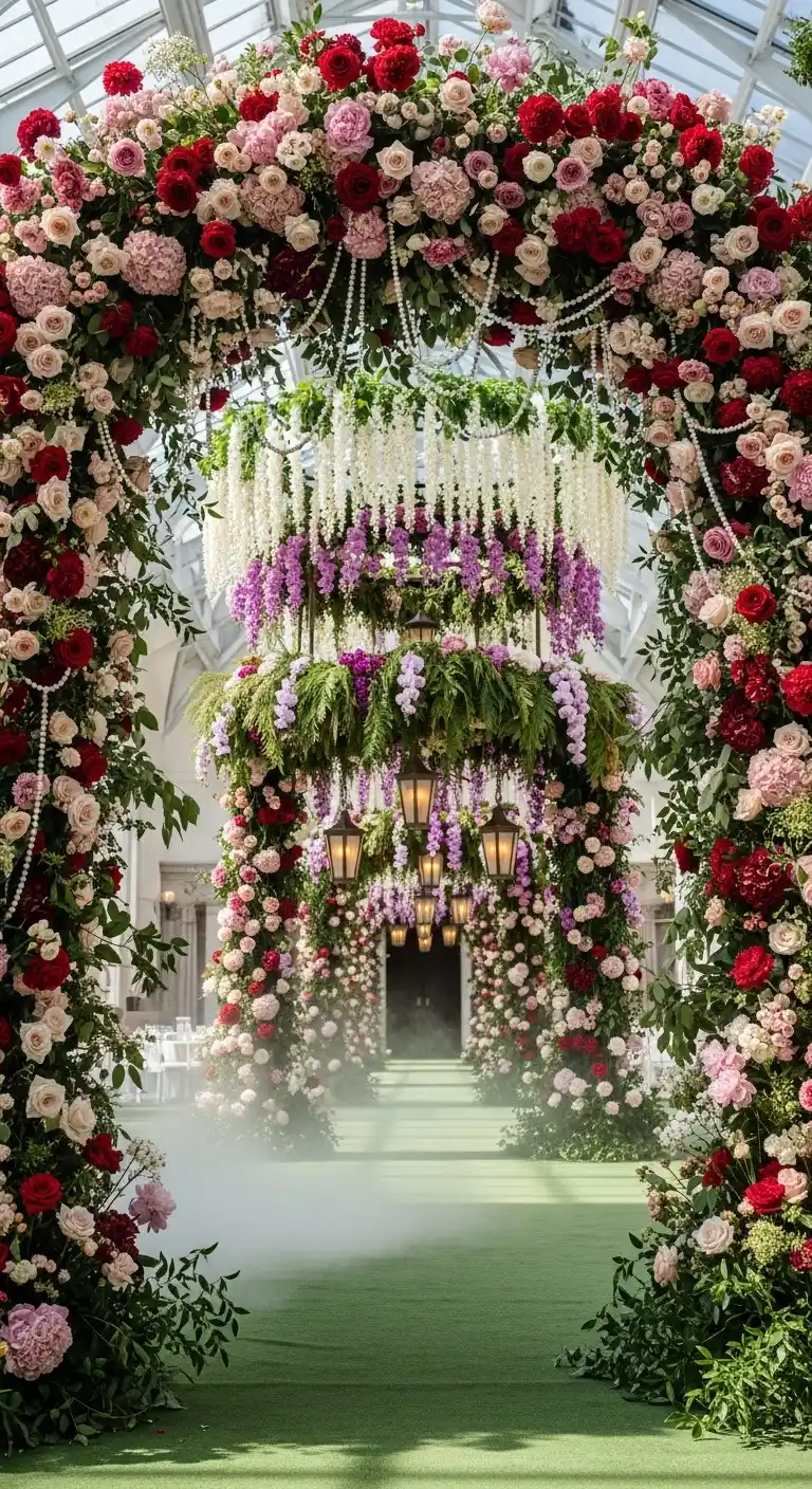 Extravagant Wedding Ideas: 25 Luxe & Stunning Inspirations 6 2. Oversized Floral Arches and Multi-Layered Installations