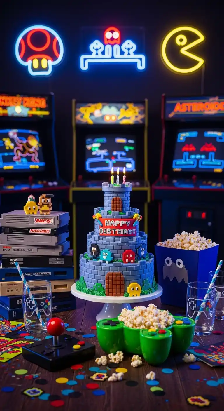 Birthday Party Themes for Men: 19 Fun Ideas 6 2. Retro Video Game Night