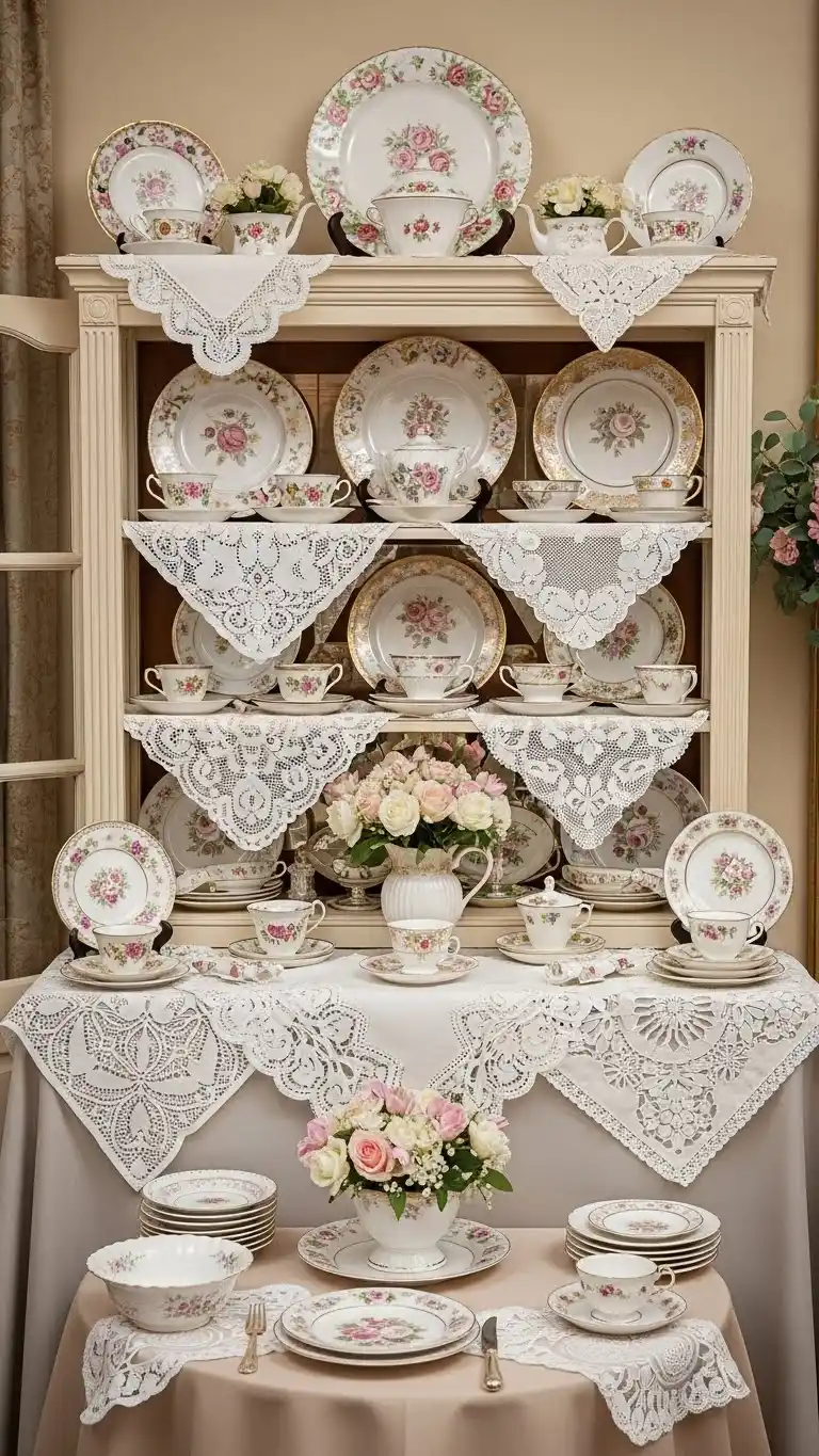Bridgerton Party Ideas: 21 Elegant Themes and Decor Tips 24 20. Display Delicate China and Table Accents