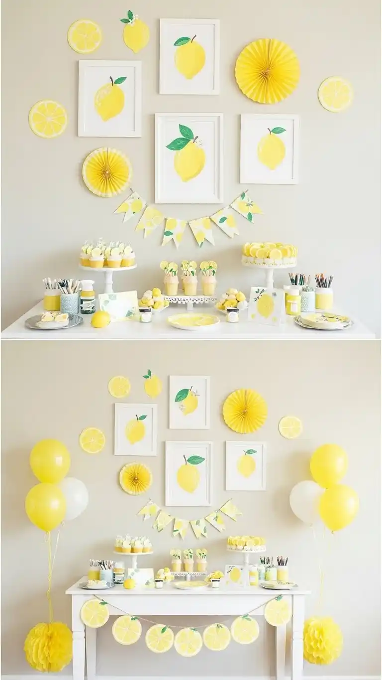 Lemon Themed Party Ideas: 23 Ways to Celebrate in Style 24 20. Lemon Inspired DIY Wall Art