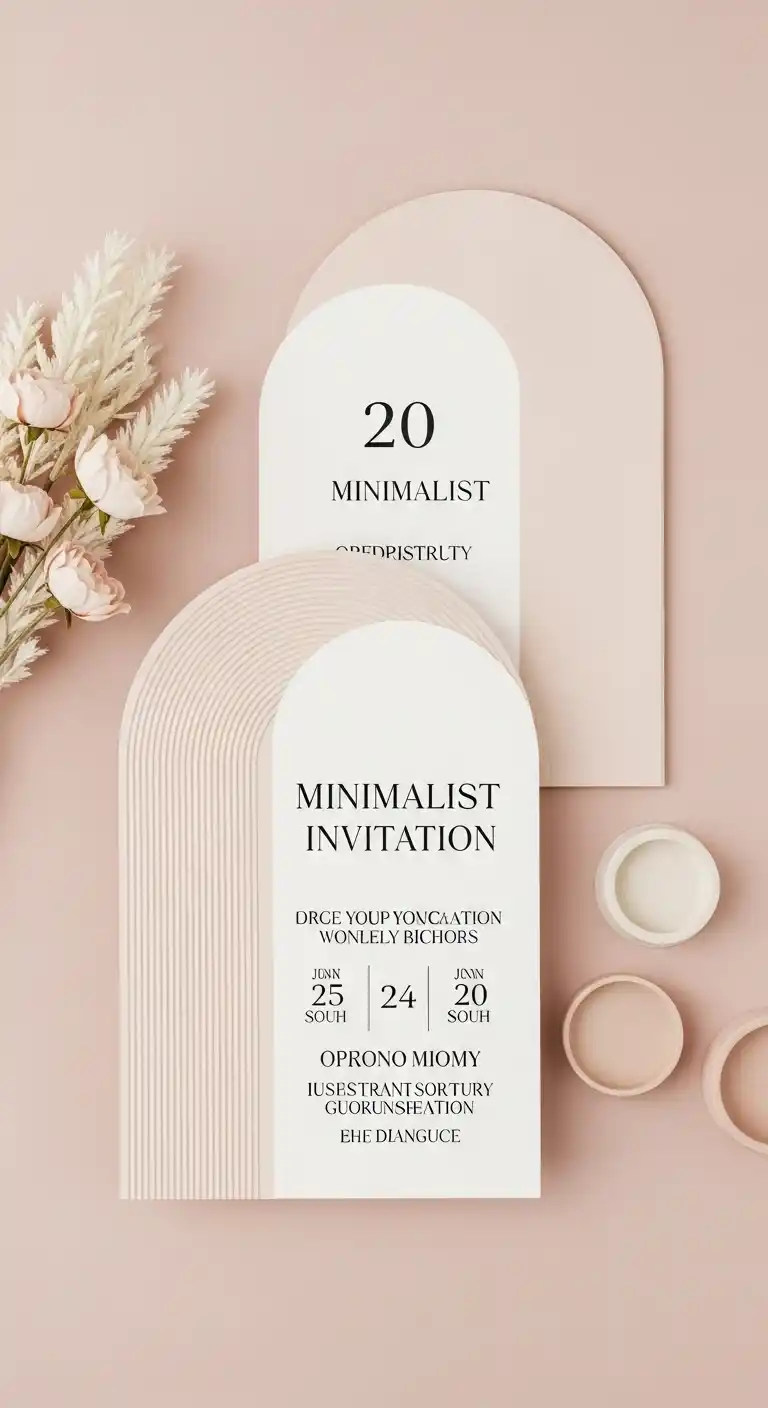 Stylish Wedding Invitations: 21 Chic Designs to Love 24 20. Minimalist Arch-Shaped Invitations