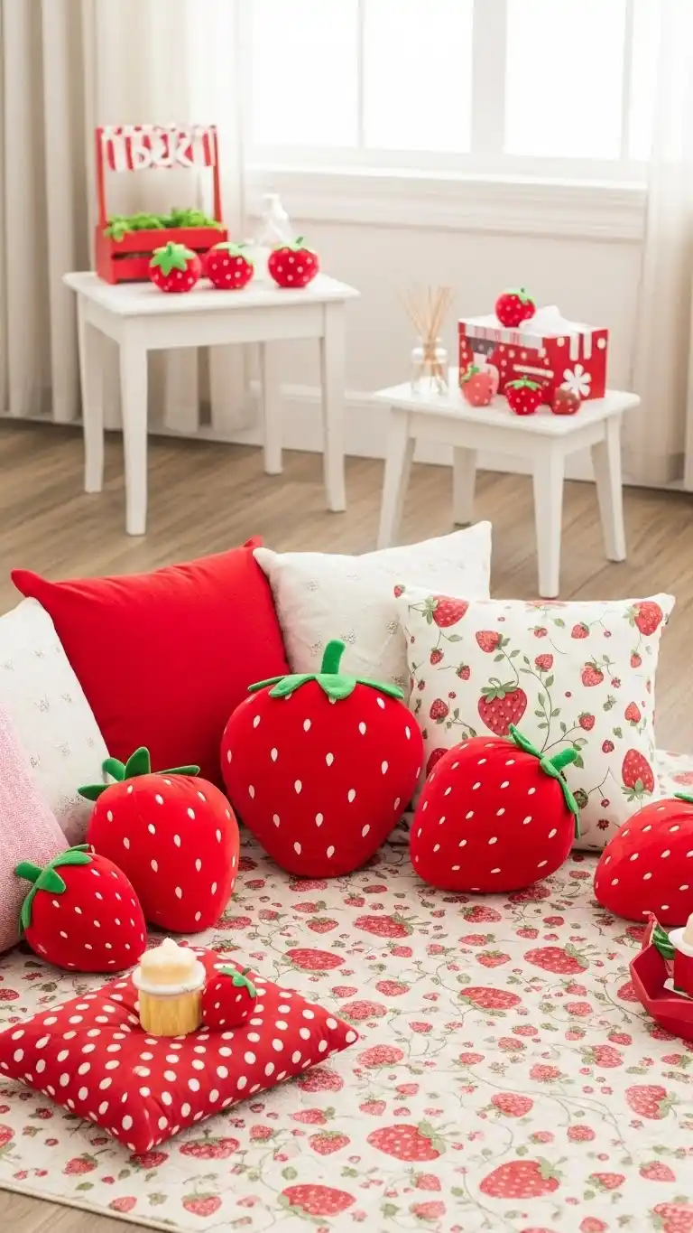 21 Strawberry Themed Party Ideas That Shine 24 20. Plush Strawberry Toys for Kids’ Corner