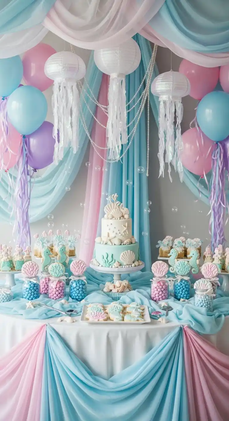 25 Girl Baby Shower Themes That Feel Fresh and Magical 25 21. Baby Girl Under the Sea Theme