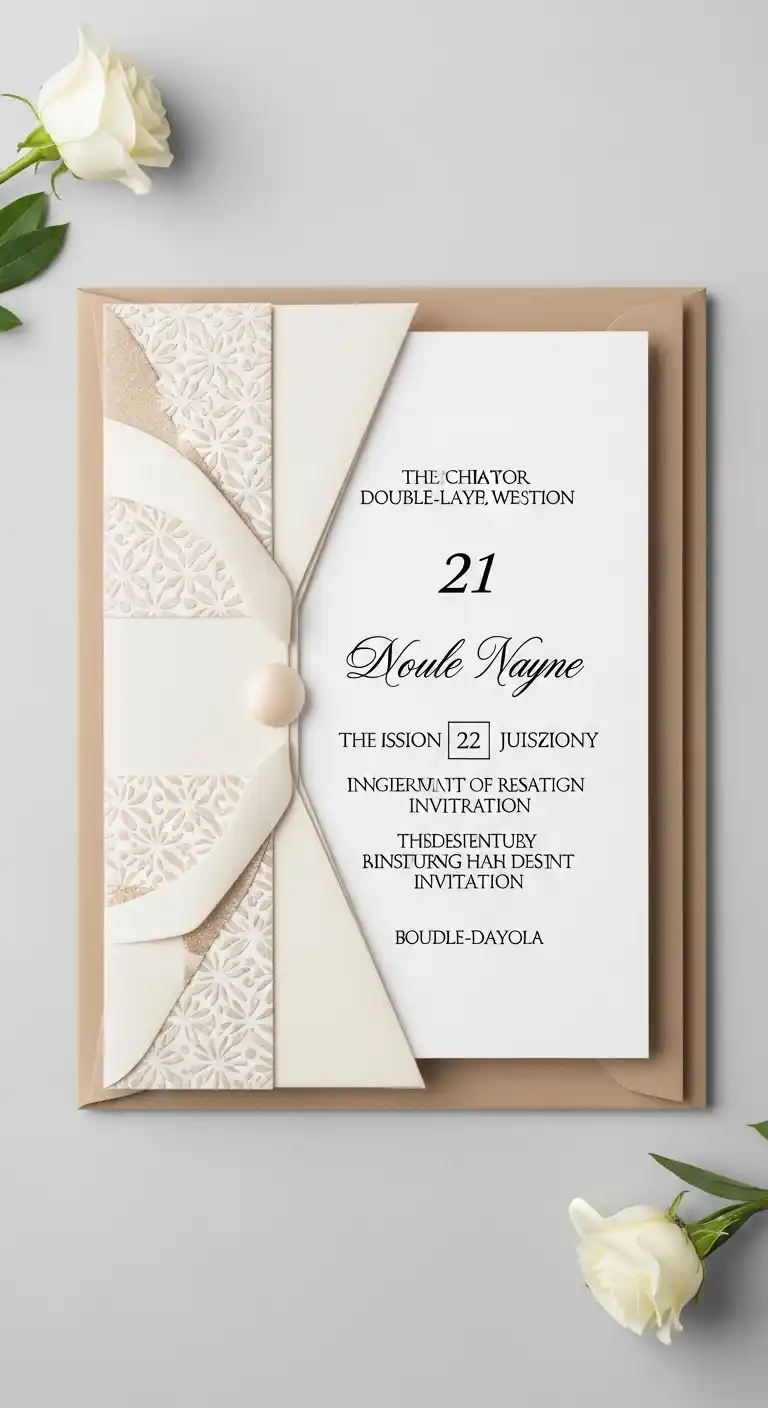 27 Stunning Traditional Wedding Invitations for Any Theme 25 21. Double-Layered Invitations