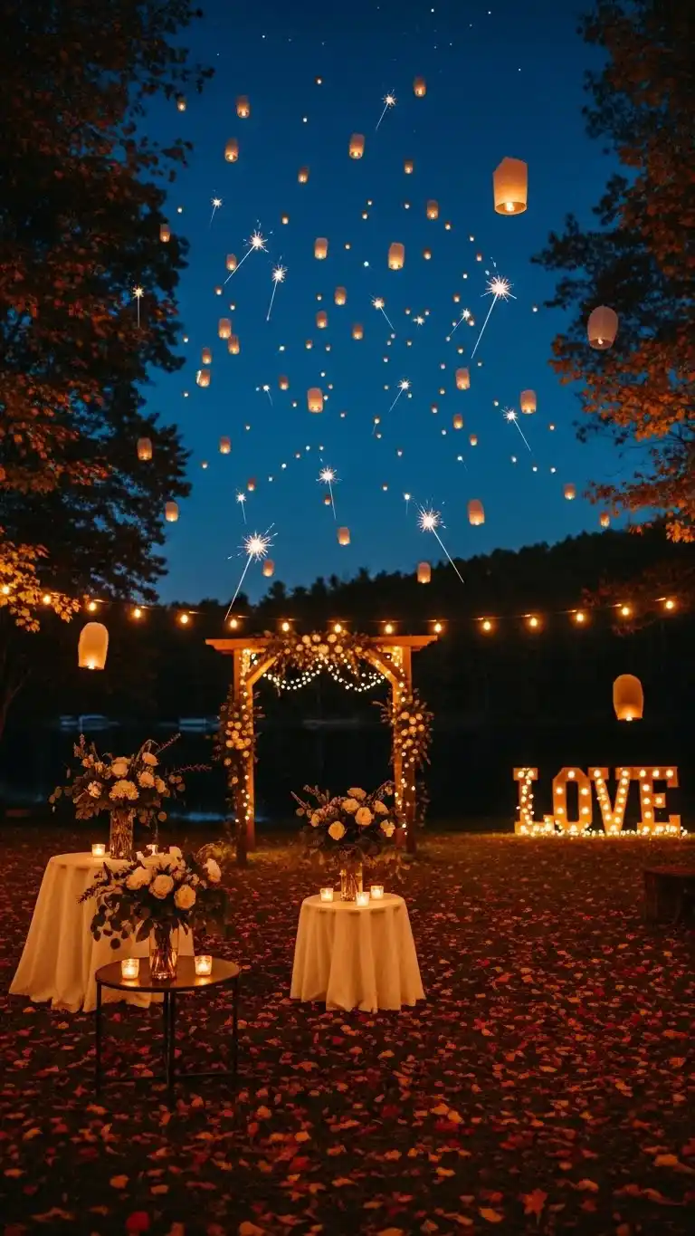 21 Small Intimate Wedding Ideas You’ll Adore 25 21. End the Night with a Small Lantern or Spark-Free Light Send-Off