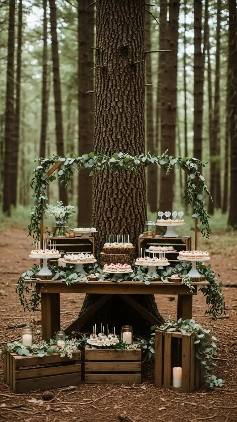 Forest Wedding Ideas: 25 Ways to Celebrate Amid Nature 25 21. Forest-Friendly Dessert Pods