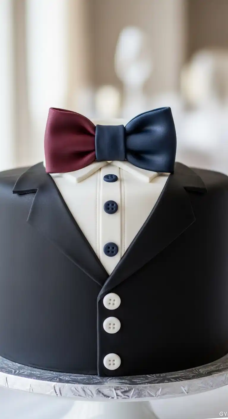 21 Easy & Cool Birthday Cake Ideas for Men 25 21. Gentleman’s Bow Tie Cake