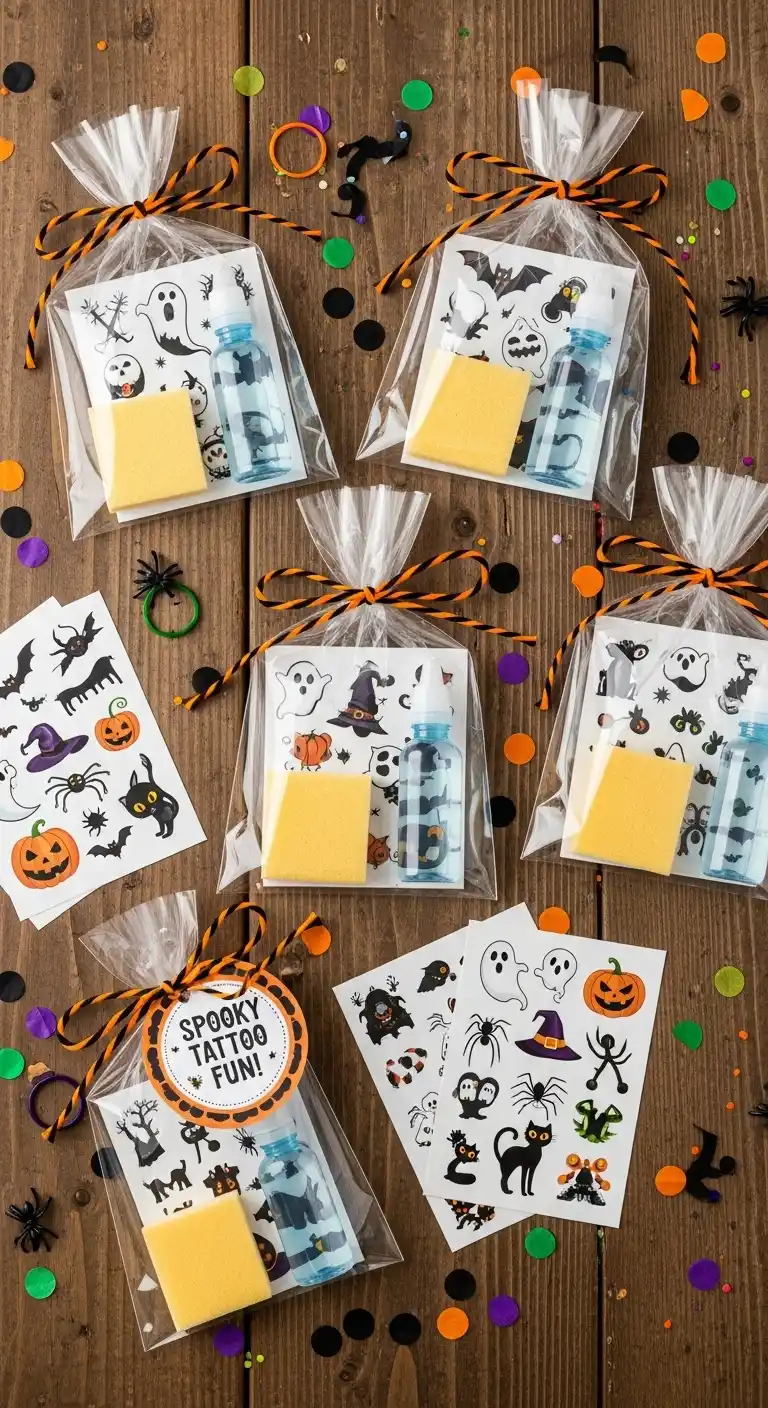 21 Ideas Spooky DIY Halloween Party Favors for Kids 25 21. Spooky Temporary Tattoo Kits