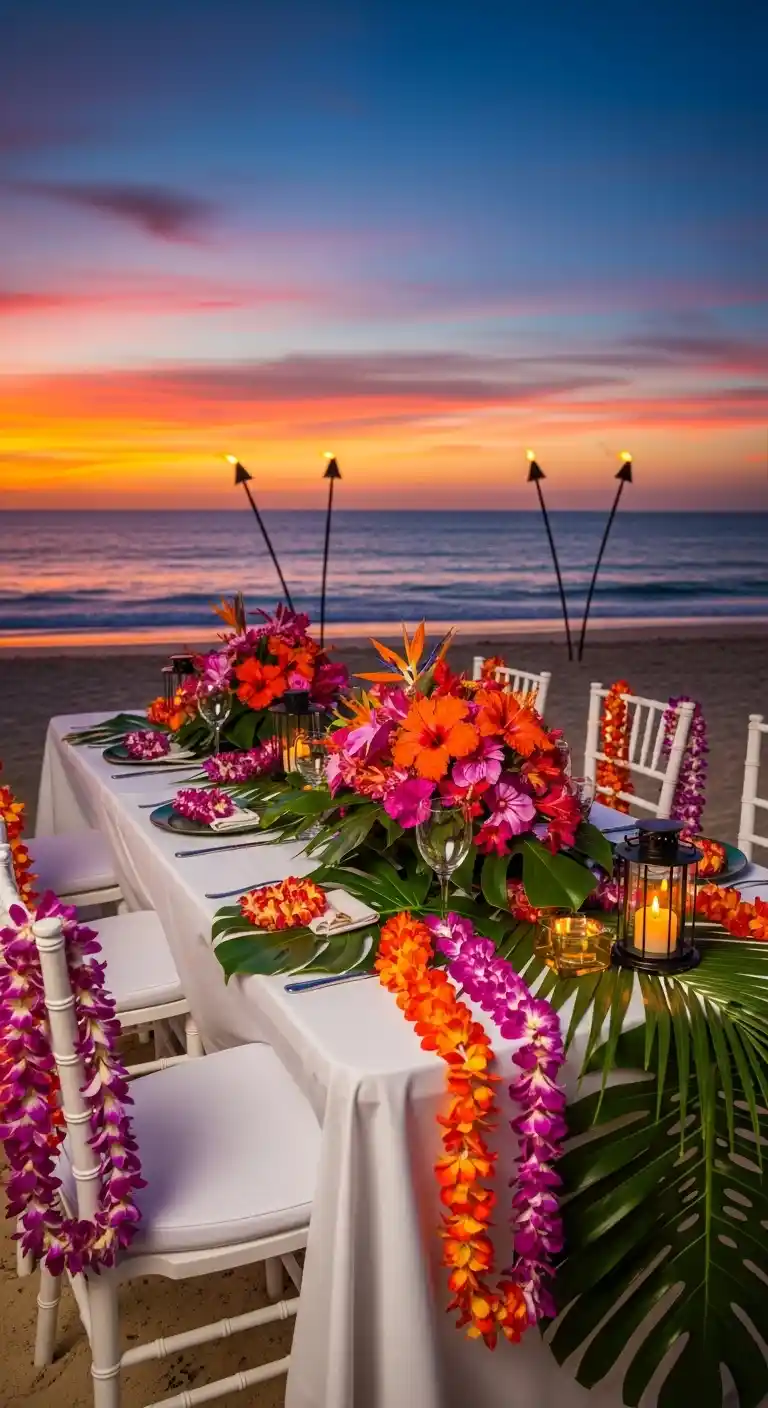 25 Hawaiian Graduation Party Ideas for a Fun Celebration 25 21. Sunset Inspired Color Palette 1