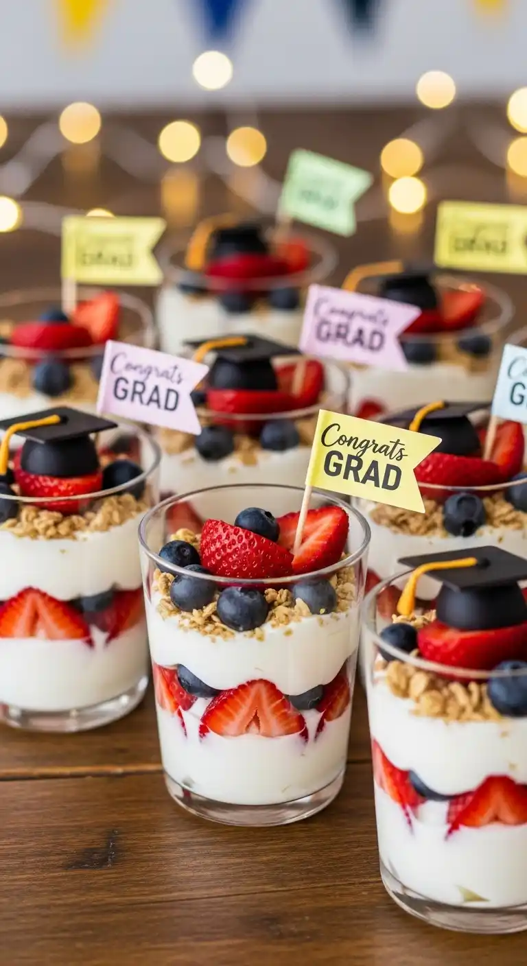 25 Creative Graduation Party Food Ideas to Impress 25 21. Yogurt Parfait Cups