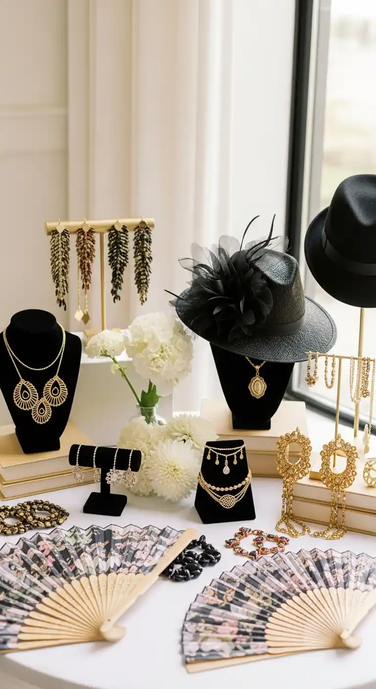 Extravagant Wedding Ideas: 25 Luxe & Stunning Inspirations 26 22. Couture-Level Accessory Stations for Guests