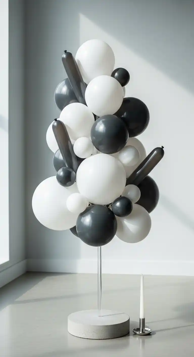 25 Stunning DIY Balloon Centerpiece Ideas on a Budget 26 22. Dual-Tone Balloon Centerpiece for Modern Minimalism