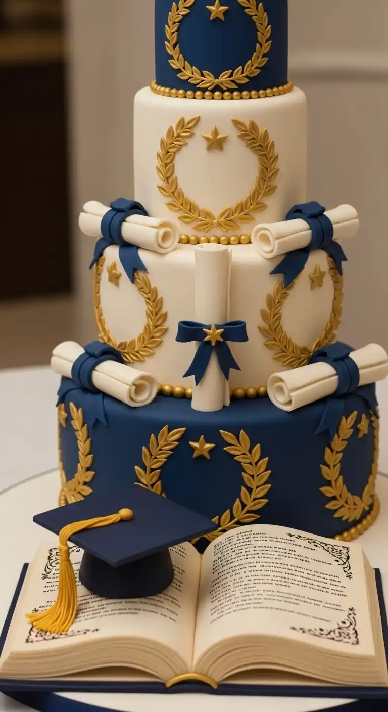 Graduation Cake Ideas: 27 Sweet & Stylish Picks 26 22. Fondant Sculpted Cake