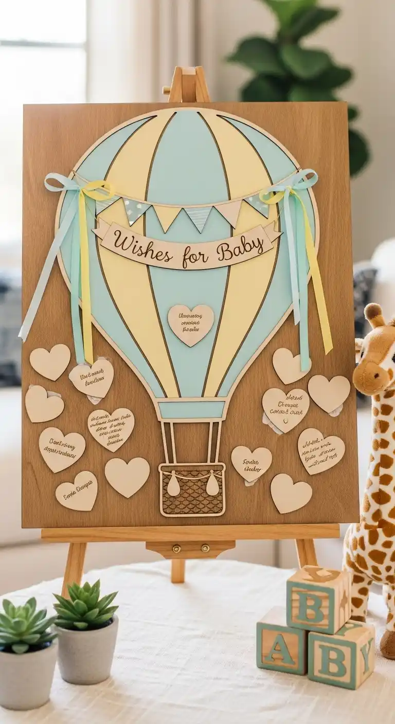 23 Elegant Neutral Baby Shower Ideas for a Perfect Day 26 22. Interactive Guest Book Ideas