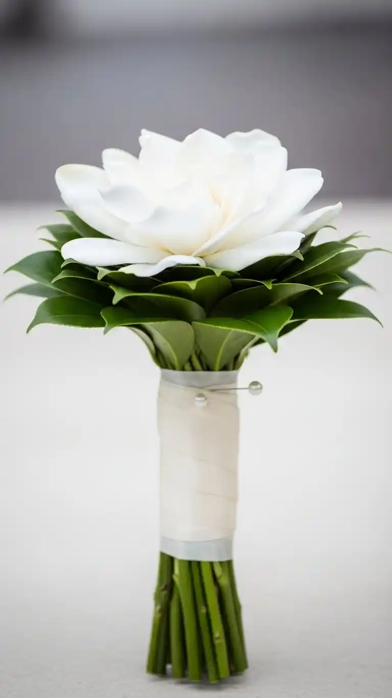 23 Gorgeous Luxury Wedding Bouquets You’ll Adore 26 22. Minimalist Yet Luxury Single-Bloom Statement Bouquet