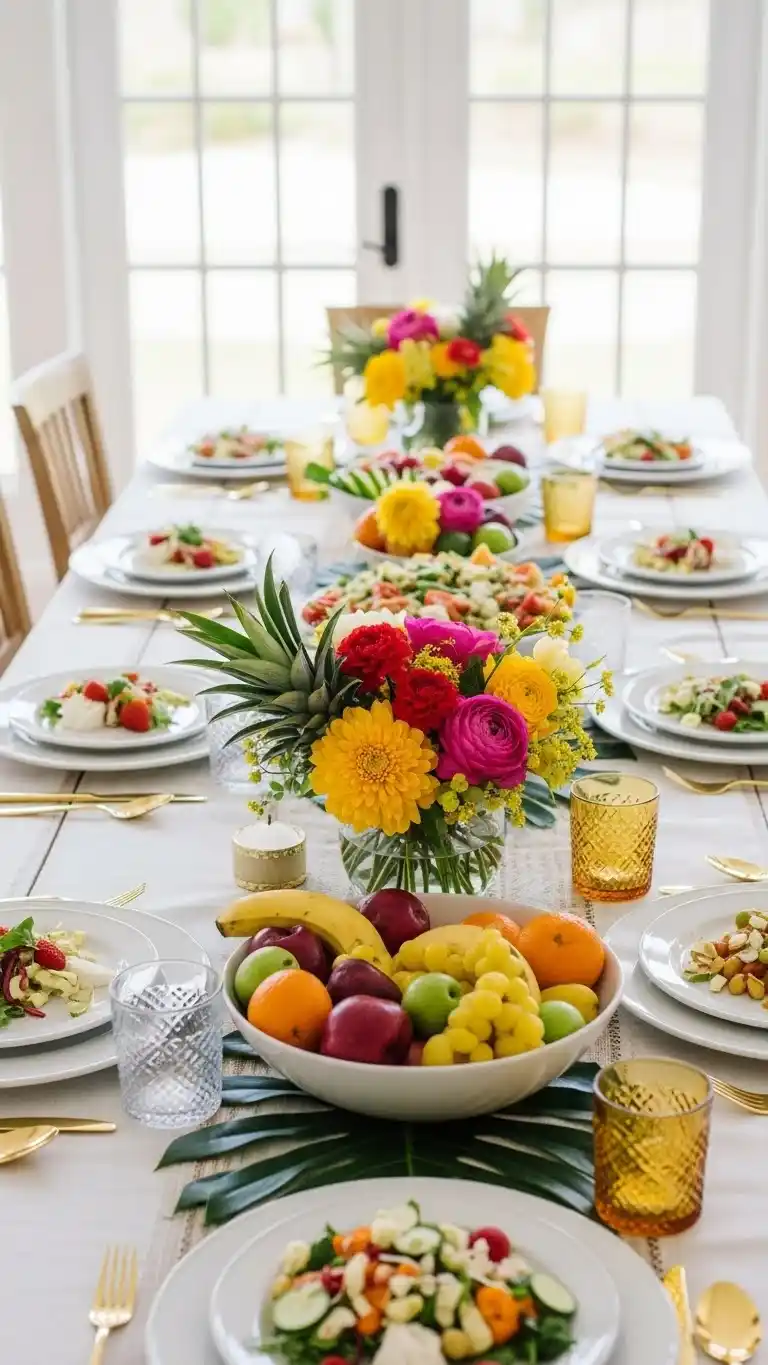 23 Dinner Party Theme Ideas That Make Every Night Special 27 23. Tropical Fruit Fusion Dinner Party Theme