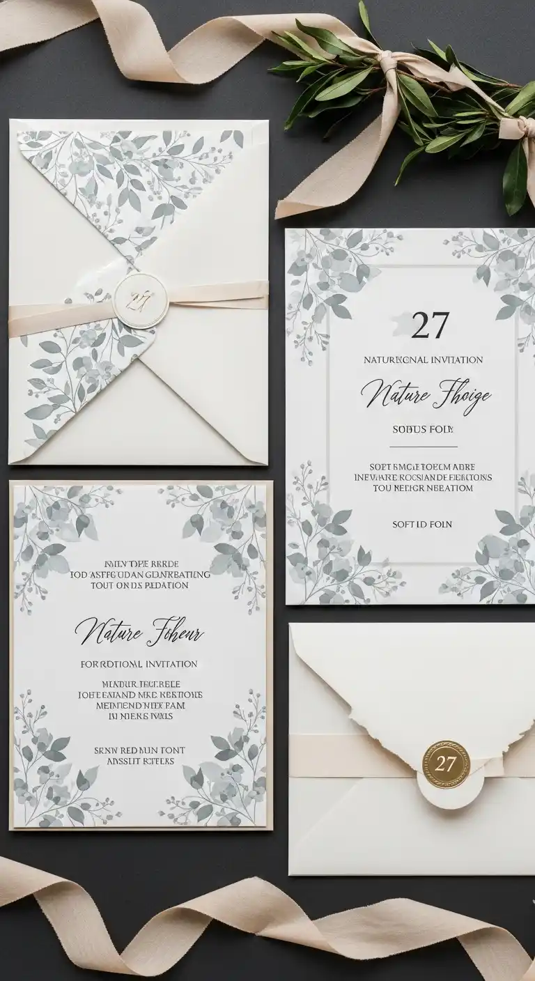 27 Stunning Traditional Wedding Invitations for Any Theme 31 27. Nature-Inspired Traditional Invitations