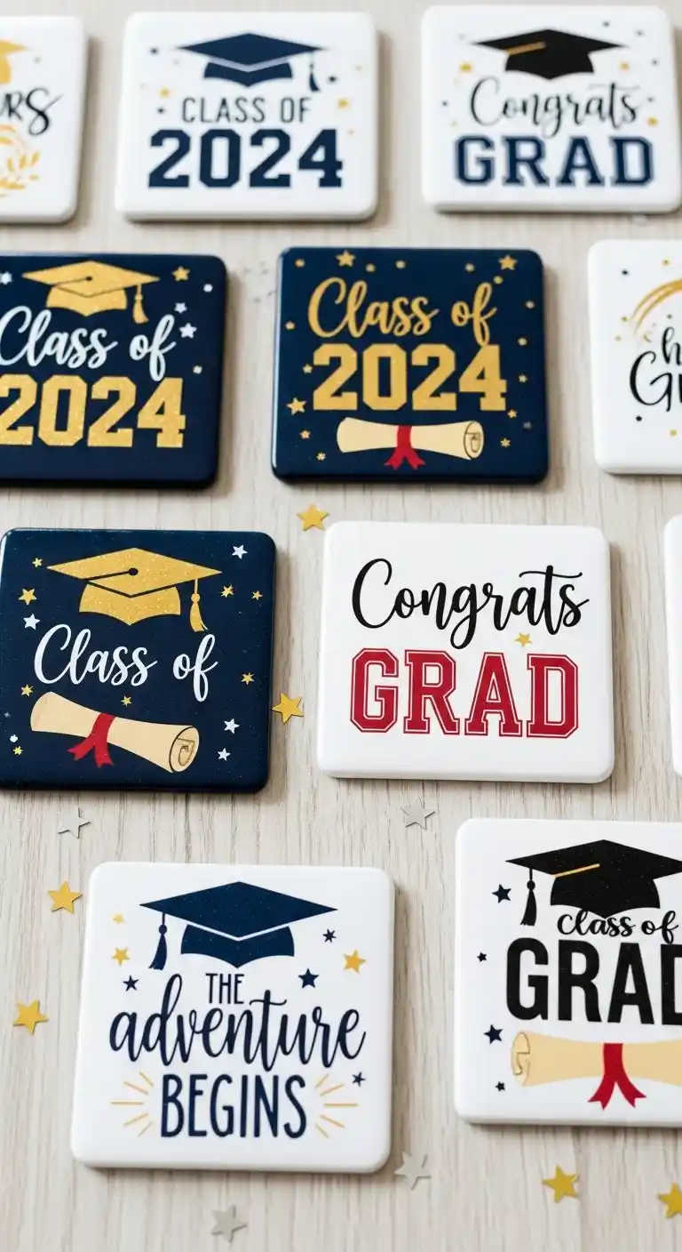 21 DIY Graduation Party Favors That Wow Your Guests 7 3. Custom Photo Magnets