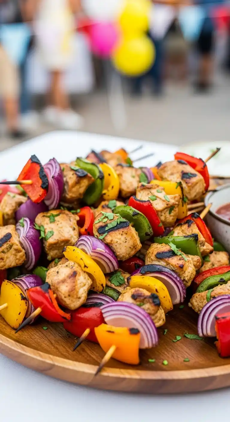 25 Creative Graduation Party Food Ideas to Impress 7 3. Grilled Chicken Skewers