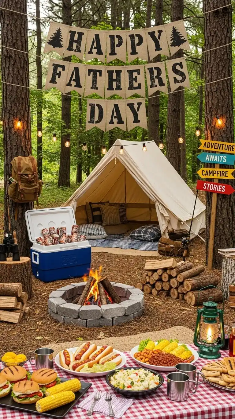 19 Fathers Day Party Themes for a Memorable Day 7 3. Outdoor Adventure and Camping Theme