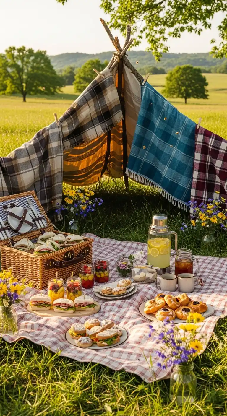 23 Easy Picnic Party Ideas to Try Now 7 3. Themed Blanket Fort Picnic