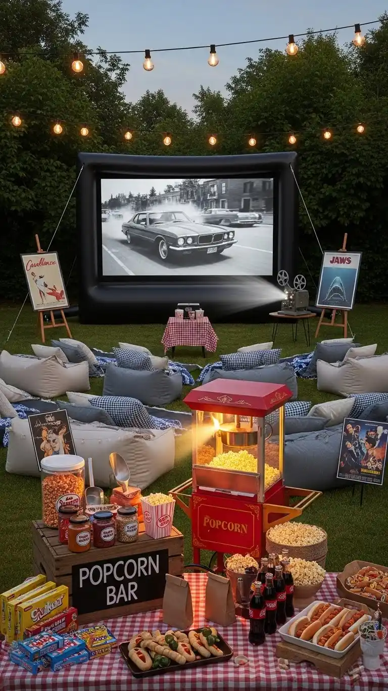 19 Fathers Day Party Themes for a Memorable Day 8 4. Classic Movie Night Party Theme