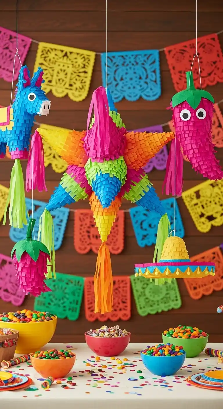 Fiesta Party Decorations: 19 Bright Ideas for a Vibrant Bash 8 4. DIY Piñata Decorations