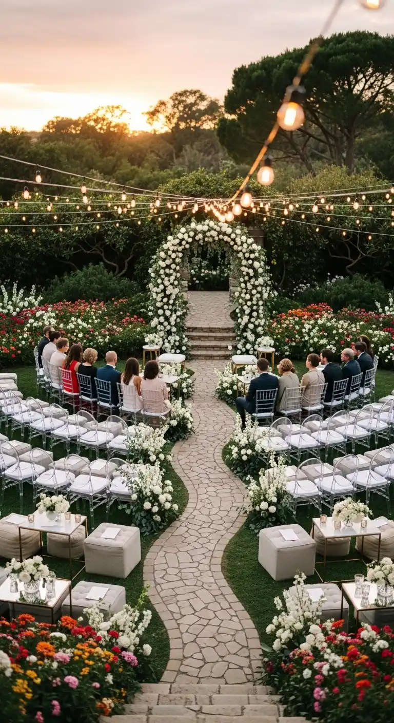 Modern Wedding Ideas: 19 Fresh & Stylish Inspirations 8 4. Non-Traditional Ceremony Seating Layouts