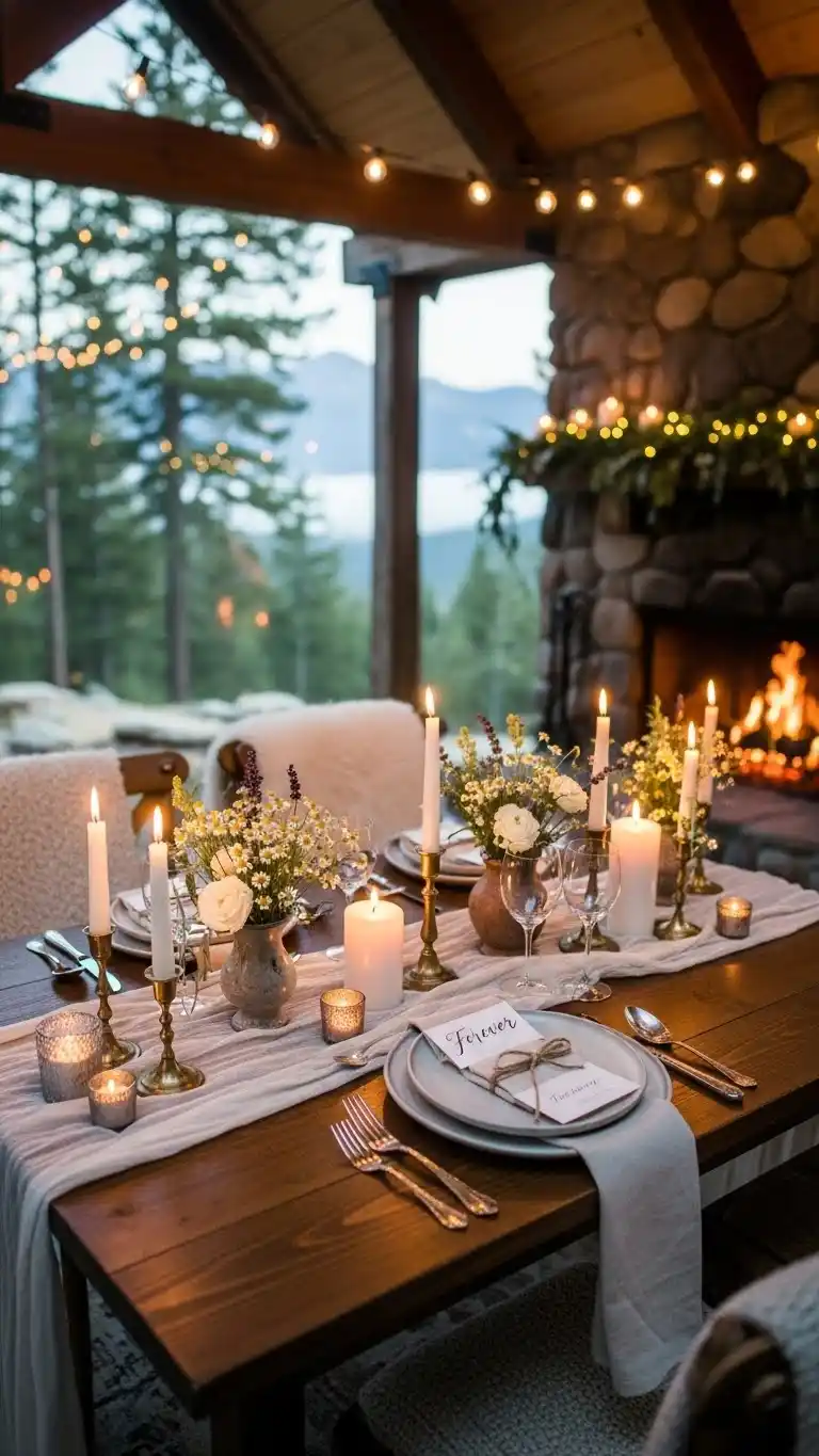 21 Small Intimate Wedding Ideas You’ll Adore 8 4. Plan a Cozy Cabin or Mountain Retreat Wedding