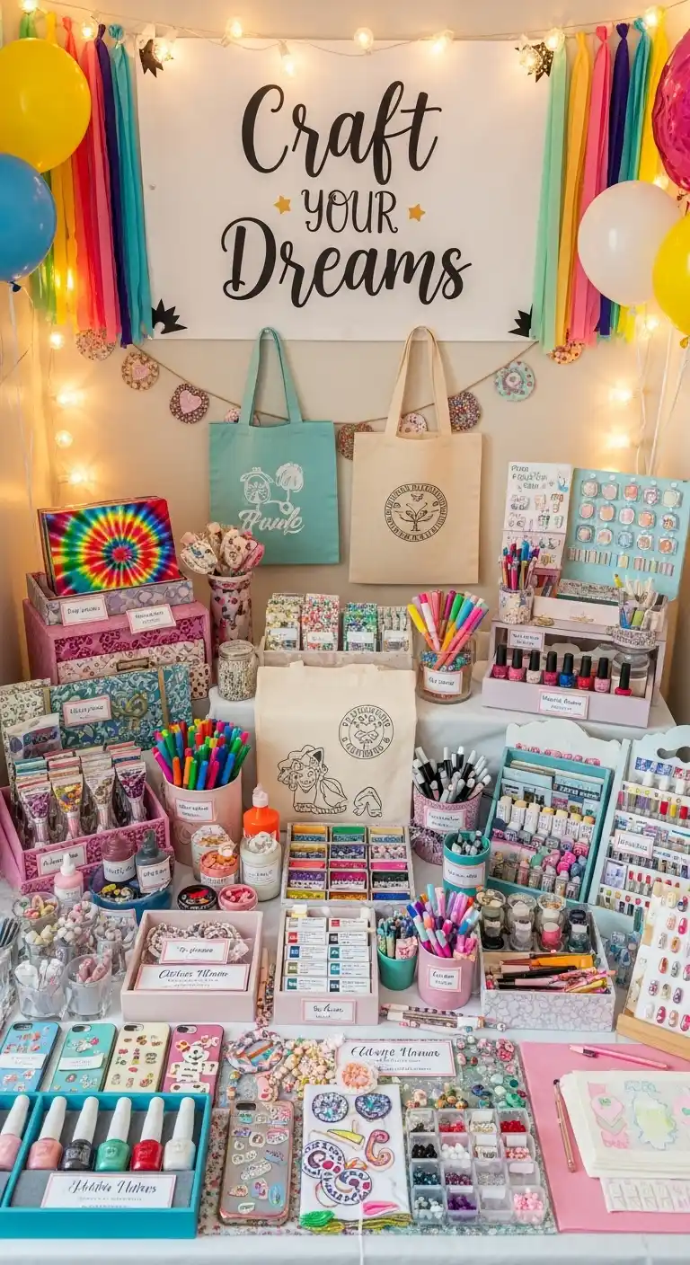 17 Easy Girls Sleepover Party Ideas for a Memorable Night 9 5. Creative DIY Craft Corner