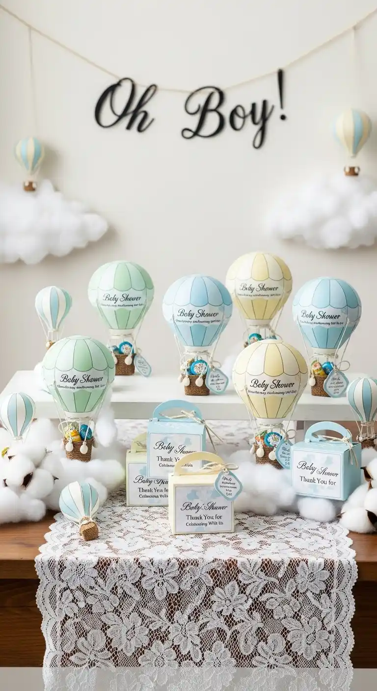 17 Hot Air Balloon Baby Shower Inspiration Ideas 9 5. Personalized Baby Shower Favors