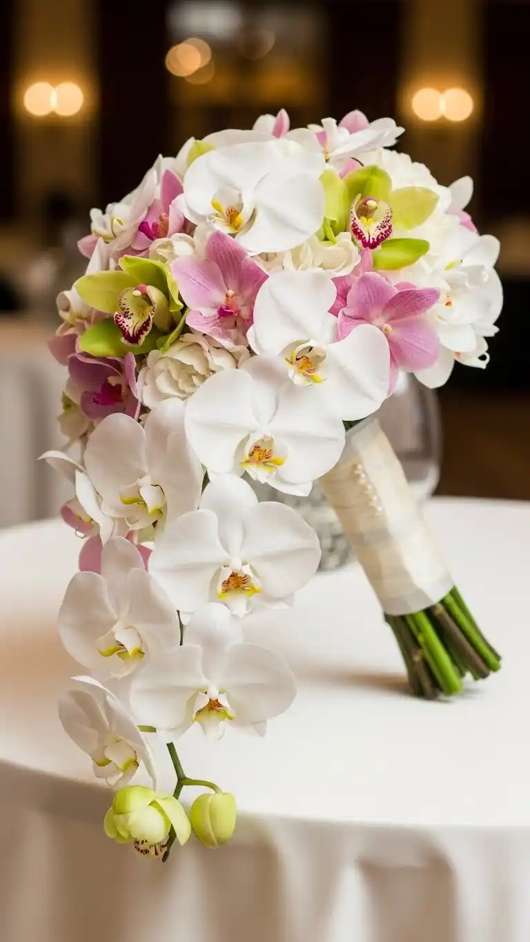 23 Gorgeous Luxury Wedding Bouquets You’ll Adore 9 5. Romantic All-Orchid Bridal Bouquet