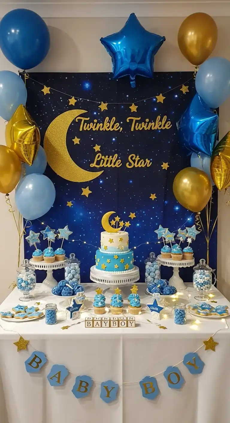 Boy Baby Shower Themes: 21 Unique Ways to Throw a Party 9 5. Twinkle Little Star Theme