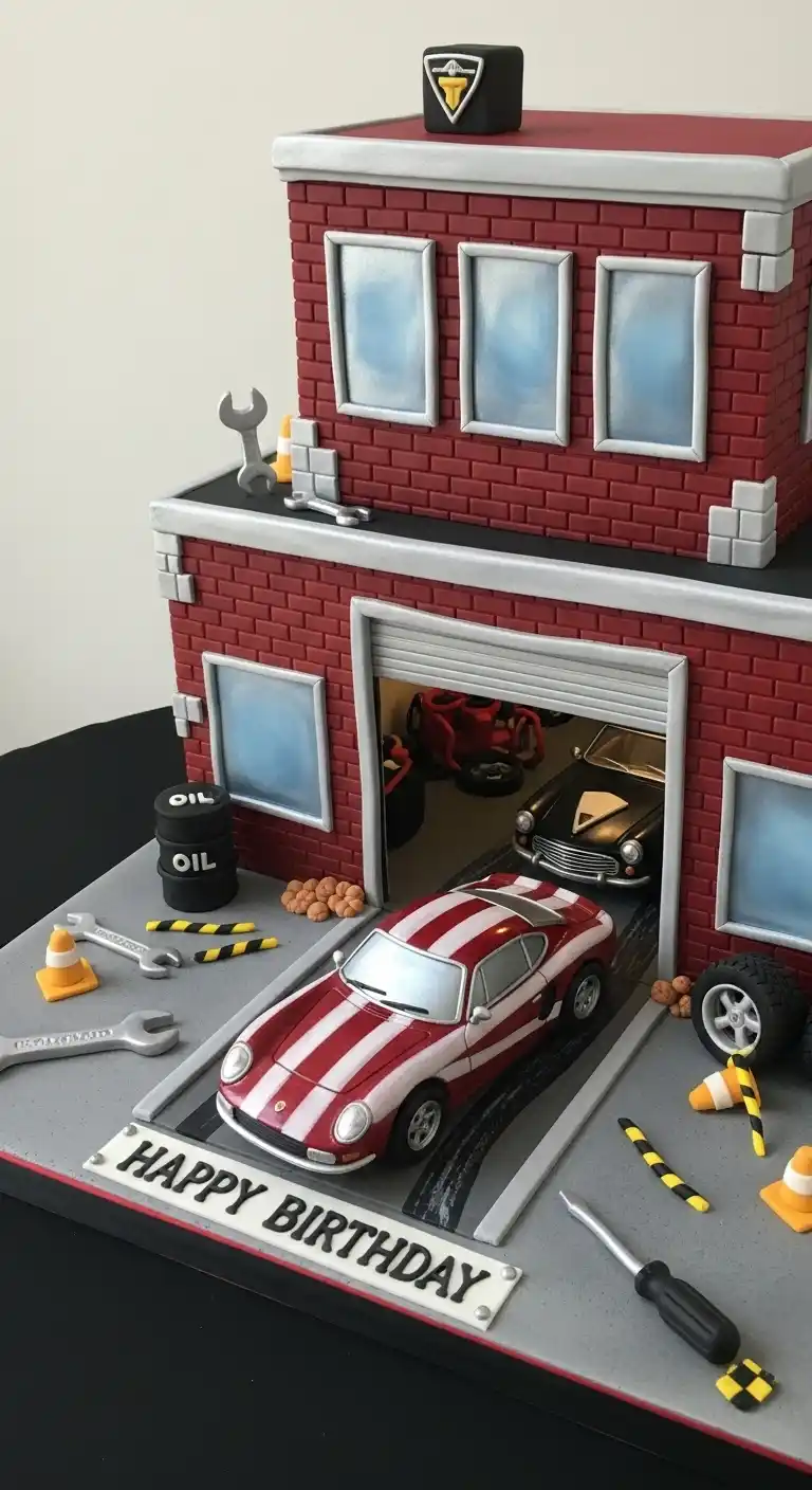 21 Easy & Cool Birthday Cake Ideas for Men 10 6. Car Lover’s Dream Cake