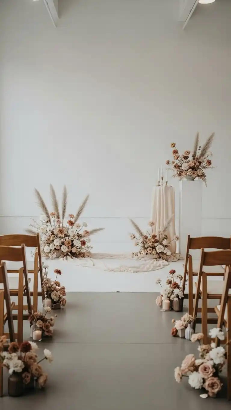 21 Small Intimate Wedding Ideas You’ll Adore 10 6. Choose a Minimalist Indoor Studio for a Clean Look