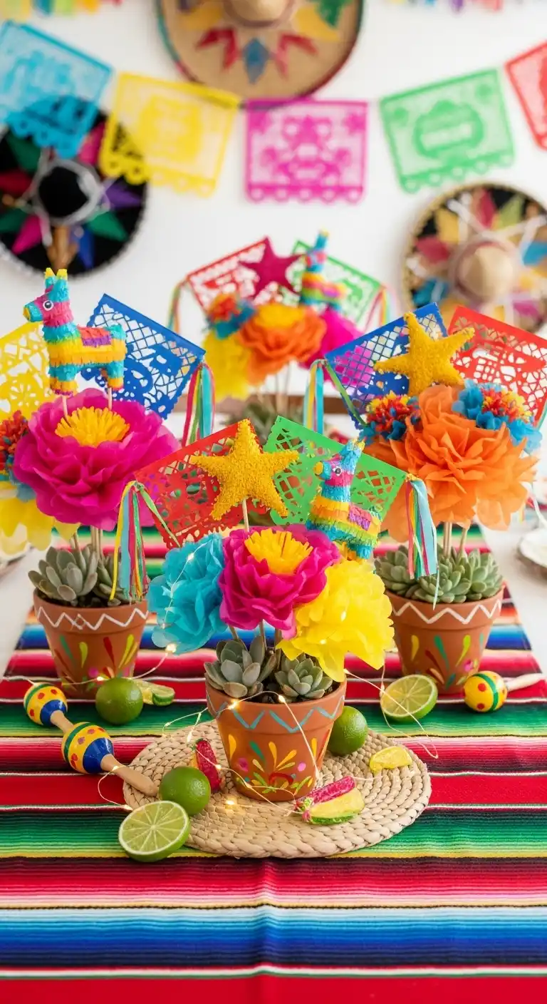 Fiesta Party Decorations: 19 Bright Ideas for a Vibrant Bash 10 6. Fiesta-Themed Centerpieces