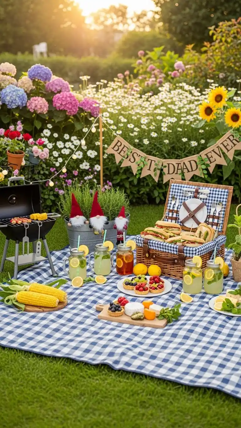 19 Fathers Day Party Themes for a Memorable Day 10 6. Garden Picnic Family Theme