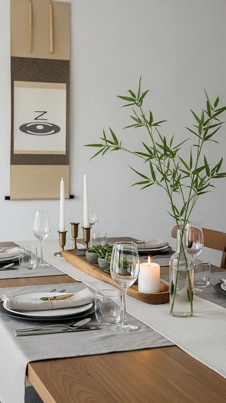 23 Dinner Party Theme Ideas That Make Every Night Special 10 6. Japanese Zen Minimalist Dinner Party Theme