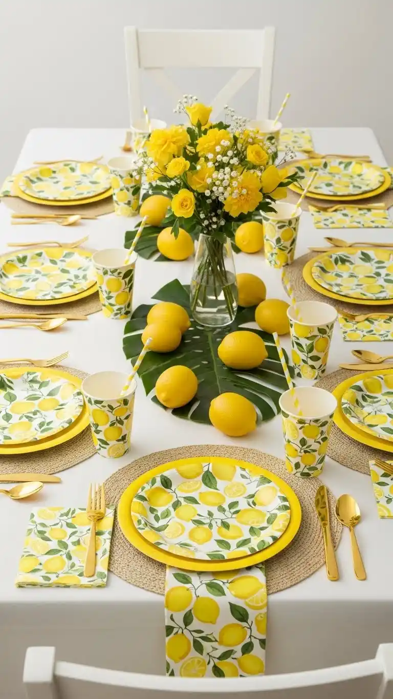Lemon Themed Party Ideas: 23 Ways to Celebrate in Style 10 6. Lemon Themed Tableware and Utensils