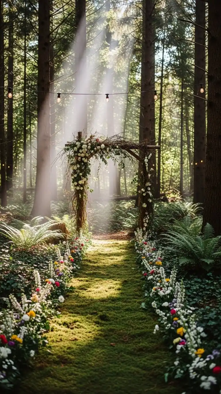 Forest Wedding Ideas: 25 Ways to Celebrate Amid Nature 10 6. Nature-Inspired Bridal Entrance