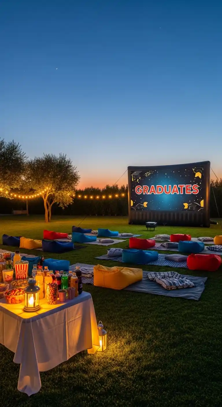 High School Graduation Party: 19 Fun Celebrations 10 6. Outdoor Movie Screening